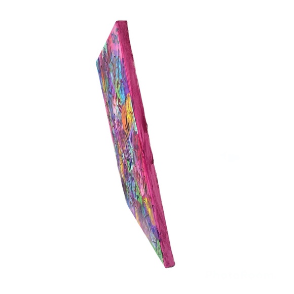 HANDCRAFTED VIBRANT GRAFFITI HEARTS & LOVE POP ART MULTICOLOR - Picture 2 of 8